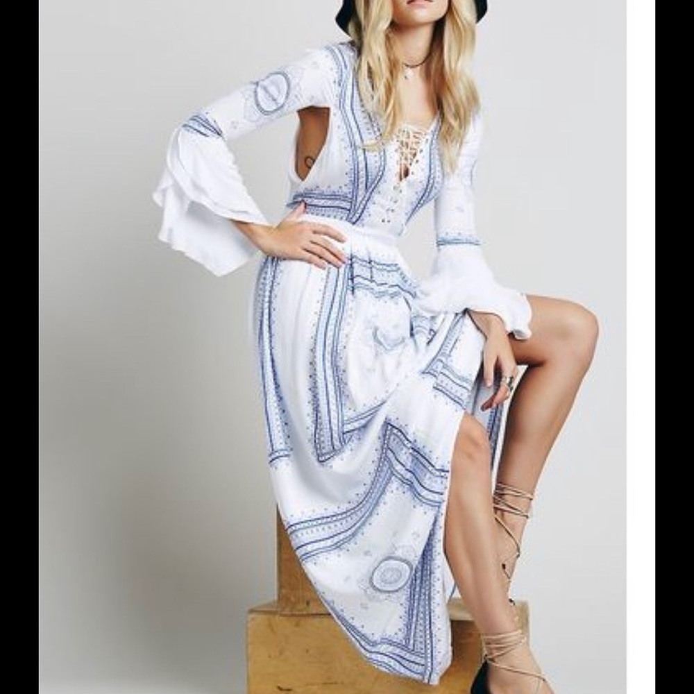 NWT! THE JETSET DIARIES Santorini maxi dress L